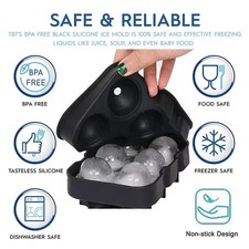 Wholesale Ice Mould 4/6/8 Grid Ice Ball Reusable Ice Mold Ball for Whiskey Ice