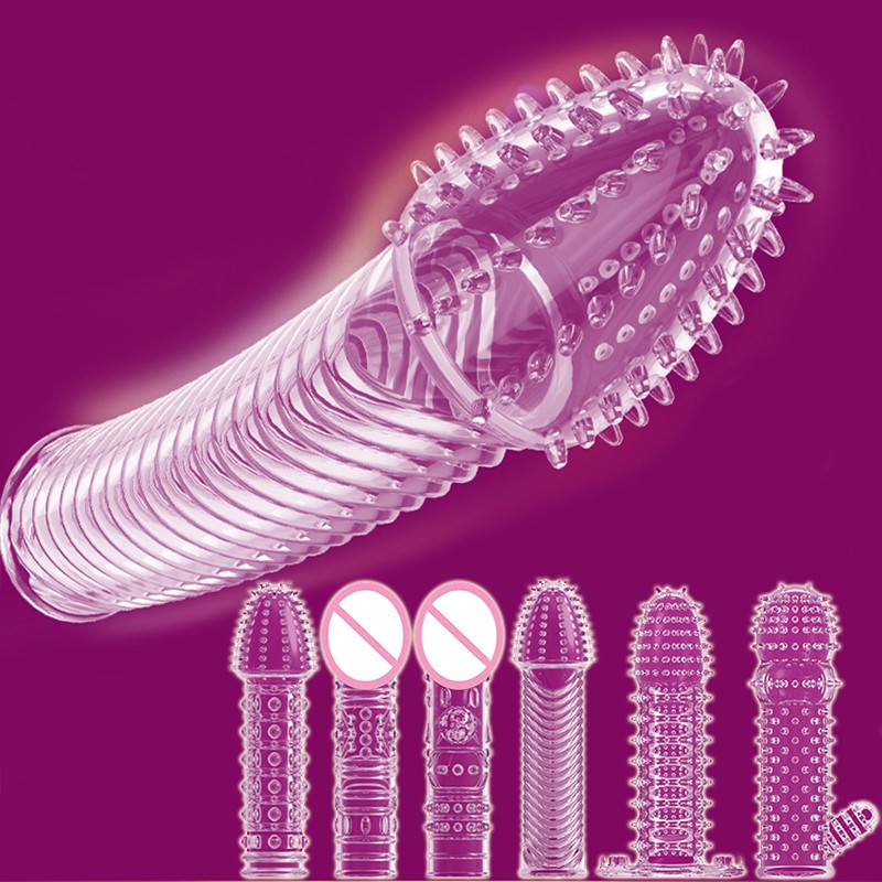 Dick Extensions condom Penis Sleeve Male Enlargement Men Delay Spray ON’$g-lk