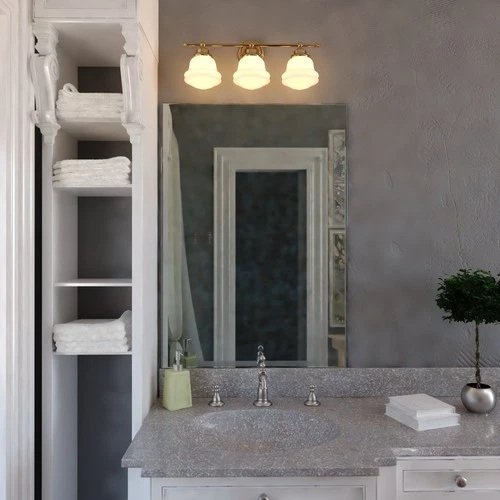 Vaxcel Lighting W0453 Huntley 3 Light 24"W Vanity Light - Brass - Picture 5 of 6