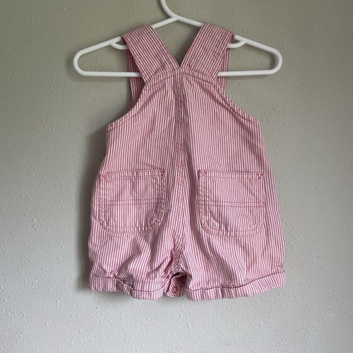 Carhartt Shortall Latzhose Baby Mädchen Größe 6 Monate rosa gestreift - Bild 4 von 4