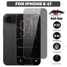 Privacy Screen Protector Anti-Spy Glass Lot For iPhone 17 16 15 14 13 12 11 X XR