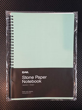 GAK. Stone Paper Waterproof Spring Notebook, 7.40 x 10.16" 100 Pages Green