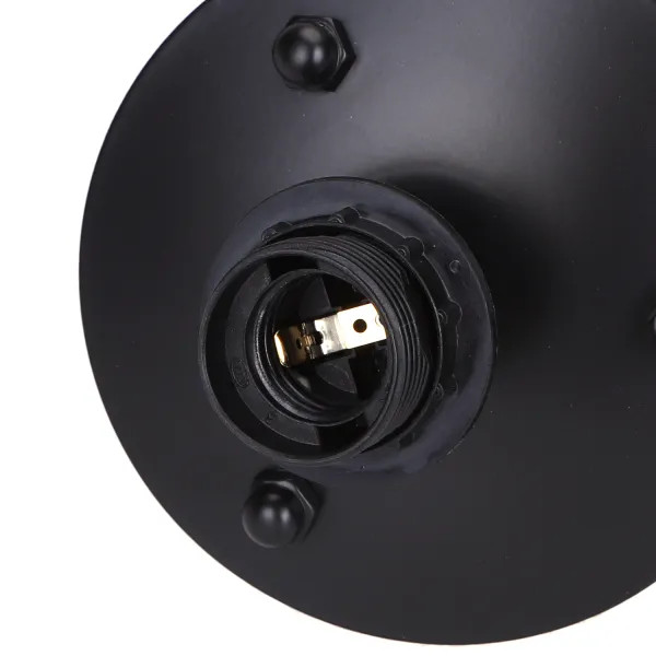 Aigostar Lampada da Terra Treppiede Metallo E27 Paralume Tessuto Nero H145cm IP2 foto 3