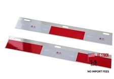 Aluminum Straight Mud Flap Strip Conspicuity Reflector Top Flap Plates