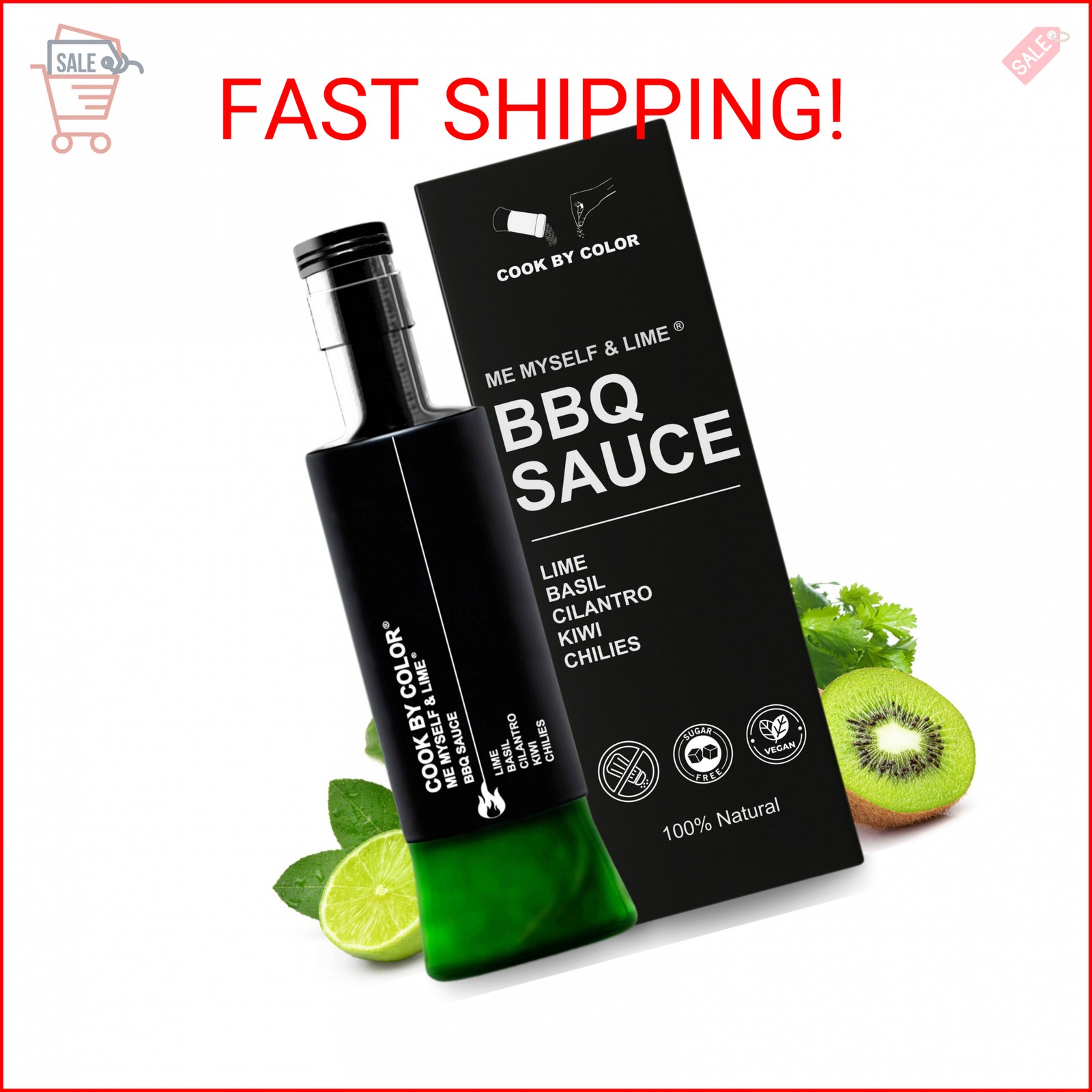 Cook by Color, Gluten Free & Sugar Free BBQ Sauce, Keto BBQ 
