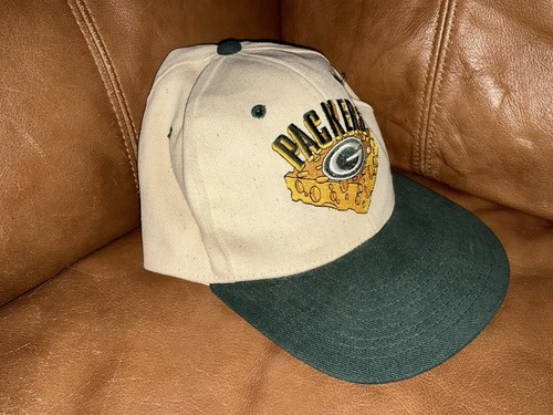 Vintage Green Bay Packers Snapback Hat Cap Green "Cheese Head" NFL Football 96” - Picture 3 of 6