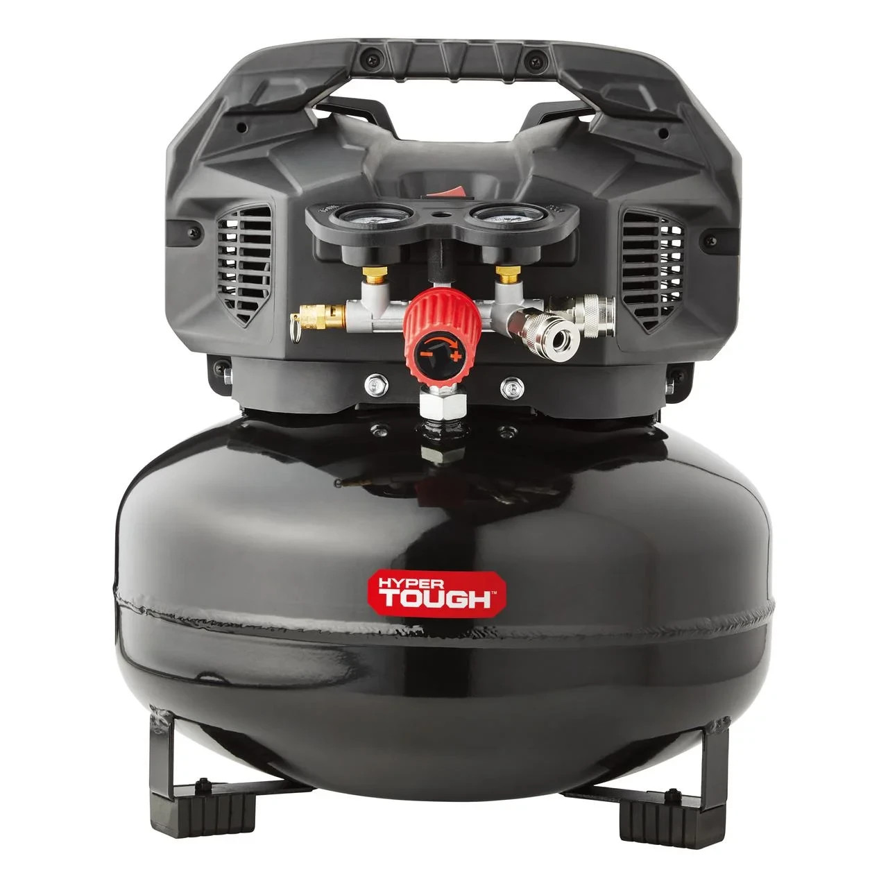 Hyper Tough Black 150 PSI Oil-Free Pancake Air Compressor 6 gal