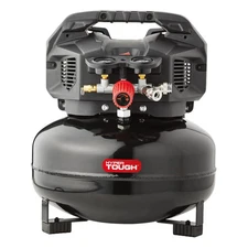 Hyper Tough Black 150 PSI Oil-Free Pancake Air Compressor 6 gal