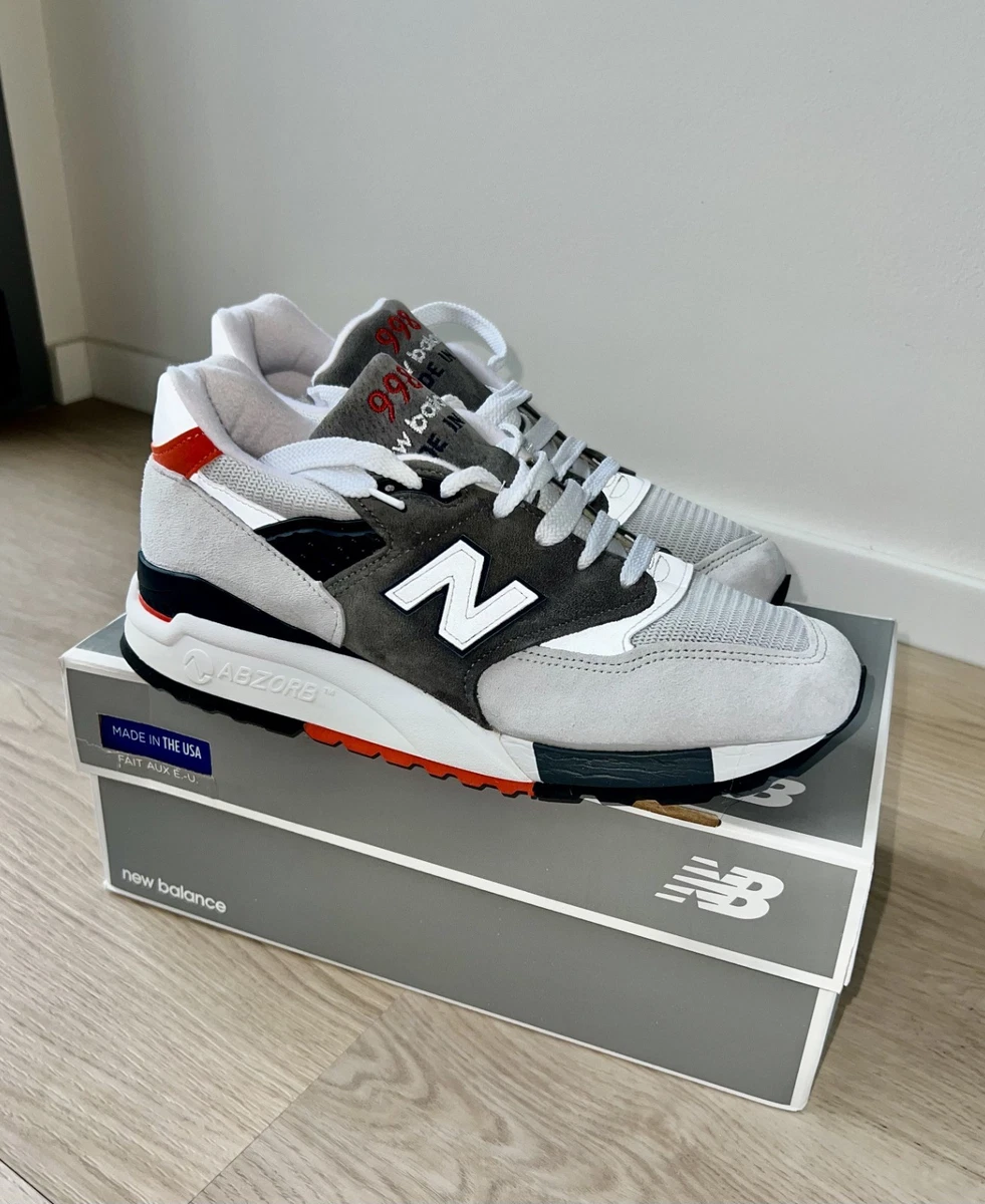 New Balance 998 Made in USA Grey Orange for Sale | Authenticity
