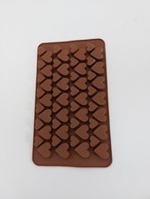 Pralinenform aus Silikon Schokoladenform Herz Muster Form Braun NEU TIPP Angebot