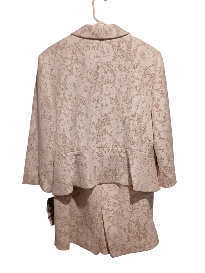 Albert Nipon белый кружевной слоновой кости костюм юбка блейзер комплект женщин 18 новый с Ярлыками - Изображение 2 из 4