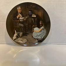 "The Story Teller" by Norman Rockwell, a Knowles Ceramic 1984 Collector Plate