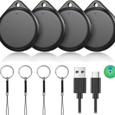 Air Tracker Tag Schlüsselfinder, 4er Pack Smart Tag mit USB-C Aufladung, Komp...
