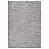 Outdoor-Teppich Flachgewebe 140X200 Cm Braun Und Blau