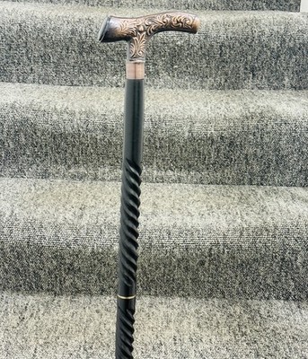 BUBBA STIK Texas Style Gehstock Stock aus Mahagoni gebeizt Handarbeit Geschenk