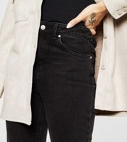 FIRETRAP Womens Straight Leg High Waist Jeans Black BNWT 64590