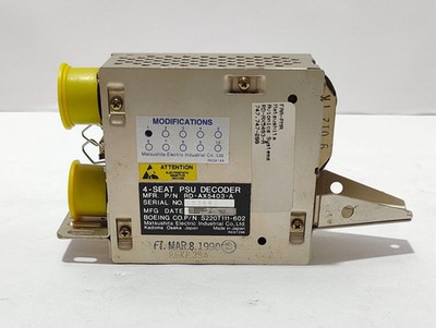 BOEING CO. S220T111-602 / MATSUSHITA FAA-PMA 4-SITZIGES NETZTEILDECODER RD-AX...