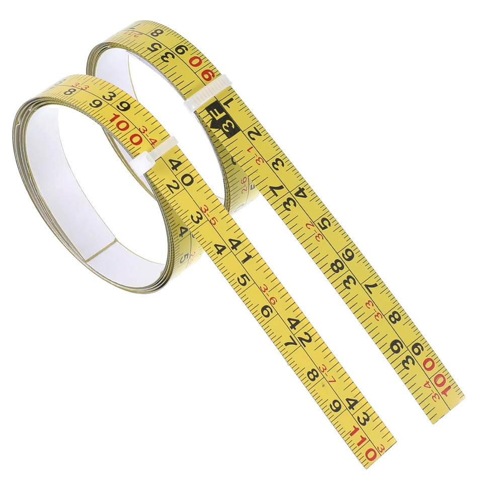 2 Pcs Steel Self-Adhesive Measuring Tape, Imperial & Metric Tape ...