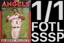 1/1 Albert Pujols 2021 Topps Bobzilla Auto SSSP 1986 Redux Cardinals Angels GOAT