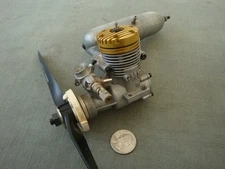 Vintage GMS 25 Gold Head Engine For R/c Model Airplane