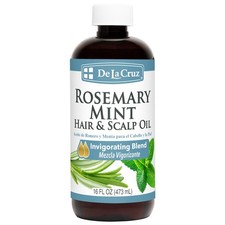 De La Cruz Rosemary Mint Oil, Hair and Scalp Treatment, with Castor Oil 16 oz