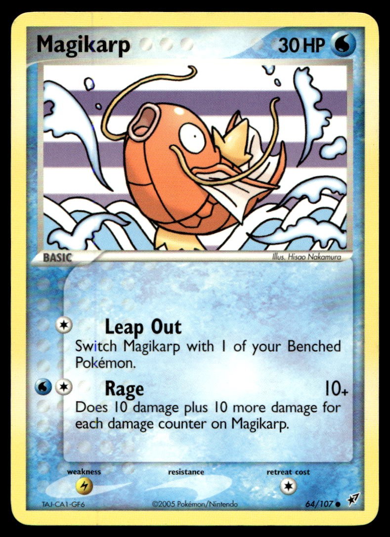 EX-NM Deoxys Magikarp Common 64/107 2005 Pokemon TCG