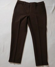 Talbots Hampshire Womens Brown Ankle Pants Size 8 Petite 28X35 Stretch