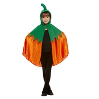 Halloween Kapuzen-Cape FüR Kinder In Orange-GrüN FüR Gruselpartys