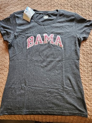 NWT Russell BAMA Applique Woman's Gray Short Sleeve T-Shirt (RUNS SM.), Size XL