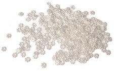 Metal Daisy Spacer Beads Silver Plate 4mm 1000 Pcs for Jewelry Making