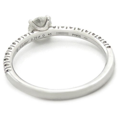 Cartier Ring ring Etincel de Cartier Solitaire Ring Half Eternity Pt950 di - Picture 3 of 12