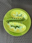 RARE Vintage Haeger Pottery # 2011 Multi Color Green Pottery Ashtray