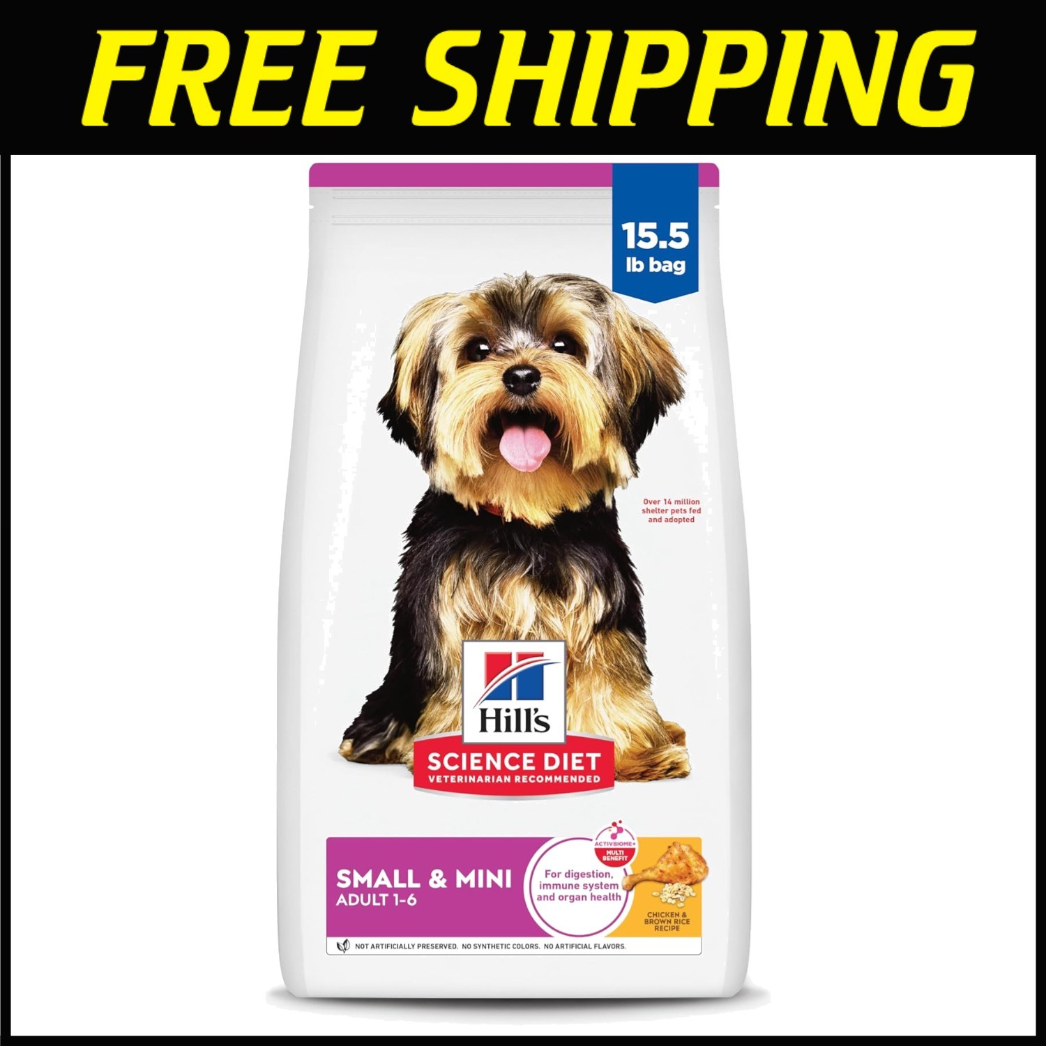 Small Breed Chicken & Rice Dog Food, 15.5 lb Bag Free USA Shipping