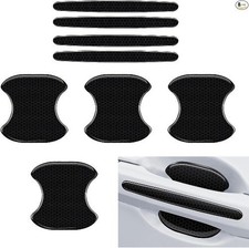 8 PCS Car Door Handle Protector, Reflective Door Handle Bowl Stickers, Anti-Bump