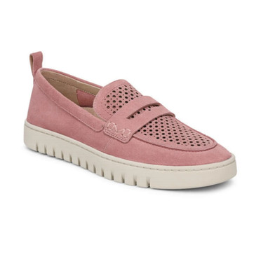 Vionic Women's Uptown Perf Loafer, Cinder Rose Suede (NEW WT)