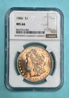 1886 Morgan Dollar NGC MS66  Beautiful Toning ~ Philadelphia ~ Old US Coin
