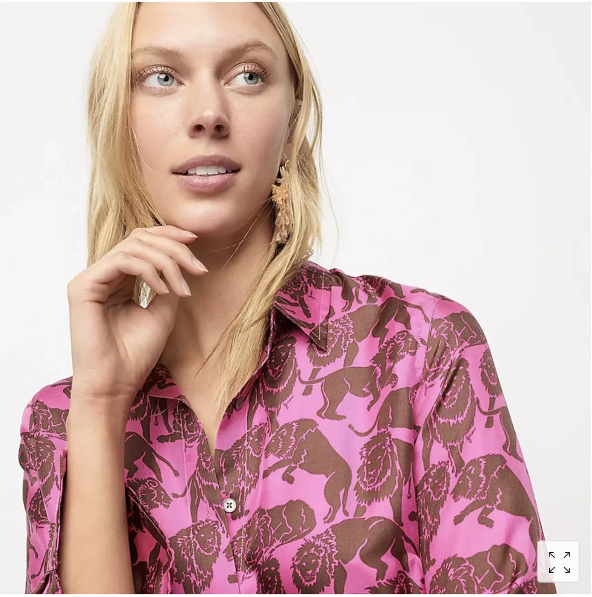 Printed Silk Twill Shirt