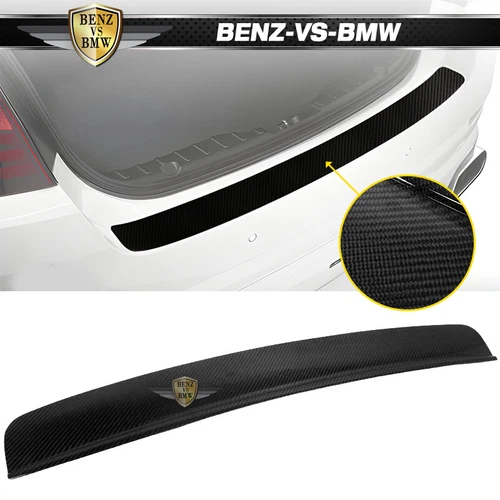 Fits 10-16 BMW F11 5-Series Rear Bumper Protector Step Plate Pad Carbon Fiber CF