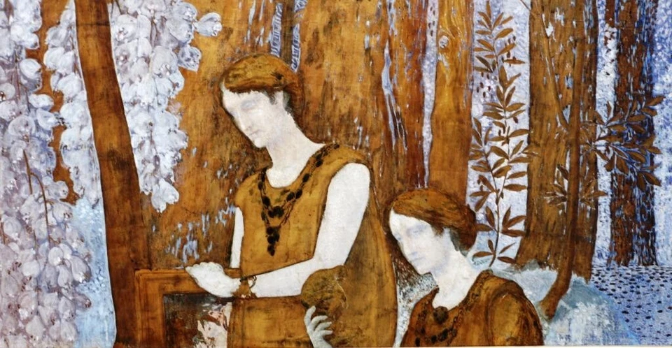 The Boat of the Ideal by Constant Montald 1907 Belgian Symbolist Decorative Art - Image 2 of 2