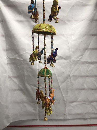 New Elephants hanging 3 Tier Stunning Hand Made Bells Chandelier decoration - 第 3/3 張圖片