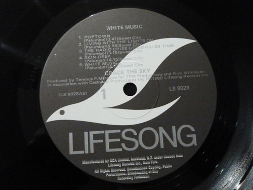 Crack The Sky, White Music Record Vinyl Lp 1980 - Picture 4 of 6
