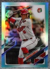 Hisayoshi Chono 2021 Topps NPB Chrome Aqua Refractor #80 Carp 114/199