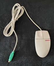 Compaq M-S34 166861-001 White PS/2 ball Mouse Vintage