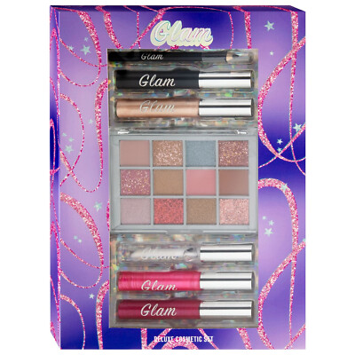 Glam Deluxe Kosmetik Set Perfektes Weihnachts Make Up Geschenkset für Ihre Freunde - Glitzer