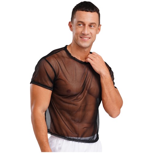 Mens Deep V-Neck Shirts Low Cut Stretch Basic Cotton Top Athletic Muscle T-Shirt - Picture 7 of 23
