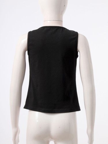 Kids Girls Tank Top Daily Vest Sport Pullover Casual T-shirt Crewneck Tops Tee - Picture 10 of 19