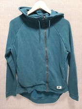 Women  s Nike Modern Cape Jacket Hoodie Teal Size Small 804577-346 FLAW B56
