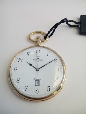Orologio da tasca laminato oro,calendario, movimento FE quarzo VINTAGE  Watch | eBay