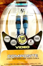 Acoustic Research Video Cable 12' Coaxial Cable Gold Plated RCA Connectors AP002