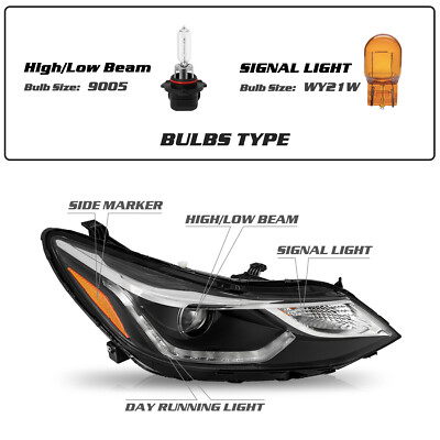 Hi/Lo Beam LED Headlight Bulbs For 2016-2019 Chevrolet Cruze (projector) (pair - Foto 10